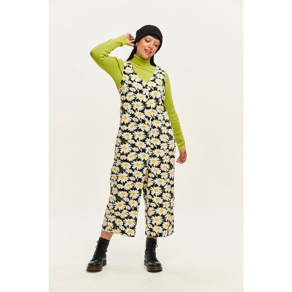 Lucy & Yak Pants - Lucy & Yak Sleeveless V Neck Daisy Jumpsuit Multicolor Womens Size 6